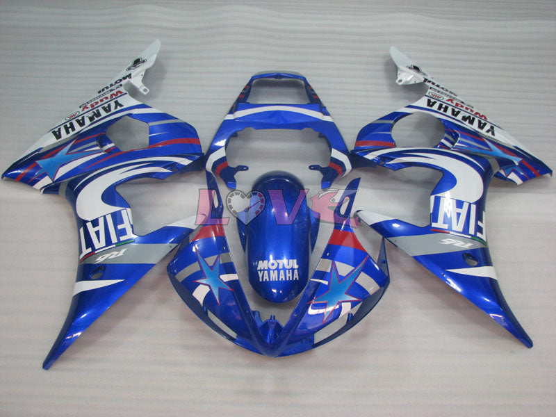 FIAT - Blue White Fairings and Bodywork For 2005 YZF-R6 #LF3495