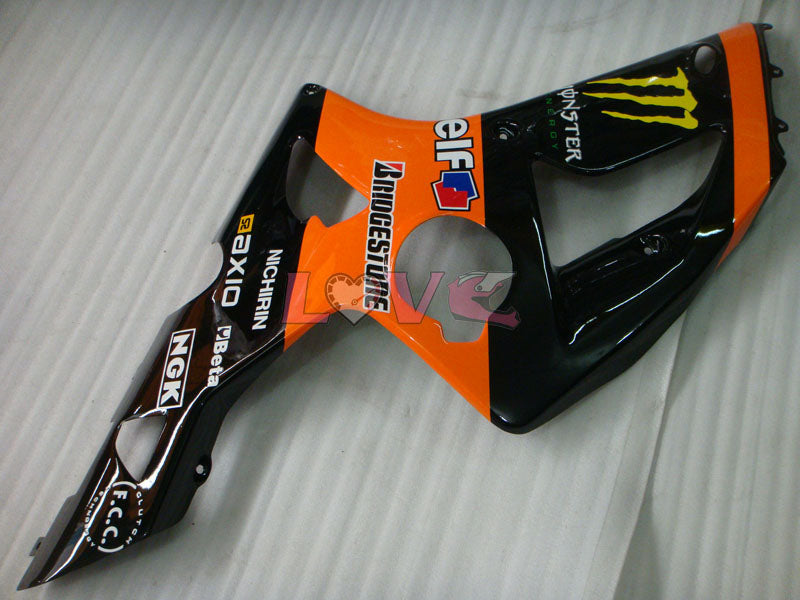 Monster - Orange Black Fairings and Bodywork For 2003-2004 NINJA ZX-6R #LF6051