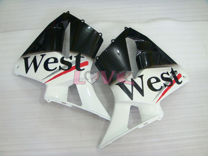 West - White Black Fairings and Bodywork For 2003-2004 CBR600RR #LF4449
