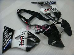 MICHELIN West - White Black Fairings and Bodywork For 2000-2002 Ninja ZX-6R #LF5118