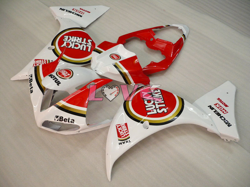Lucky Strike - Red White Fairings and Bodywork For 2009-2011 YZF-R1 #LF3649