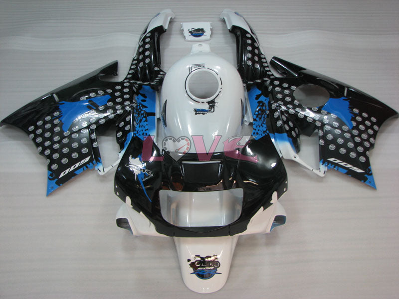 Customize - White Black Fairings and Bodywork For 1991-1994 CBR600F2 #LF4545