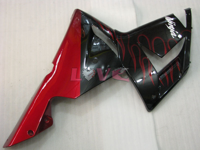 Flame - Red Black Fairings and Bodywork For 2004-2005 NINJA ZX-10R #LF6317