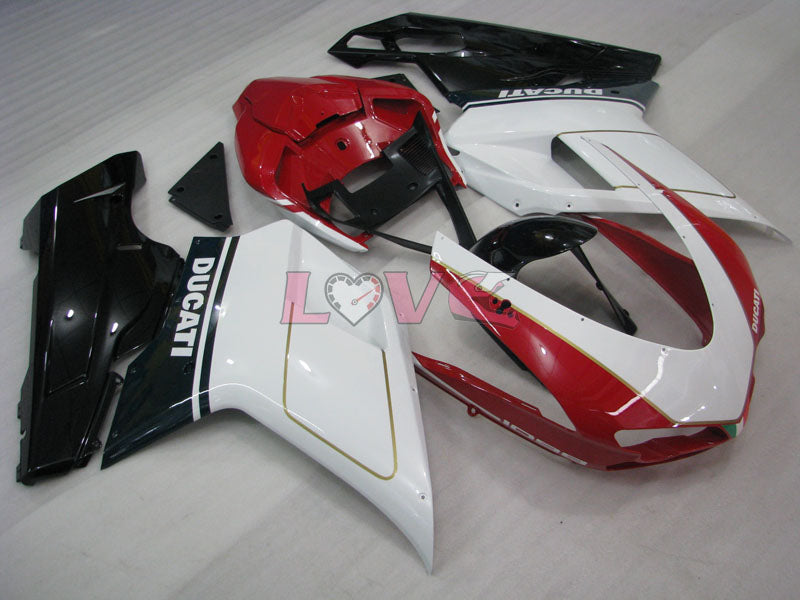 Factory Style - White Black Fairings and Bodywork For 2007-2009 1098 #LF5552