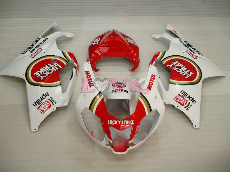 Lucky Strike MOTUL - Red White Fairings and Bodywork For 2004-2009 RSV 1000 R #LF5454