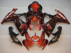 Flame - Orange Black Fairings and Bodywork For 2006-2007 GSX-R750 #LF6548