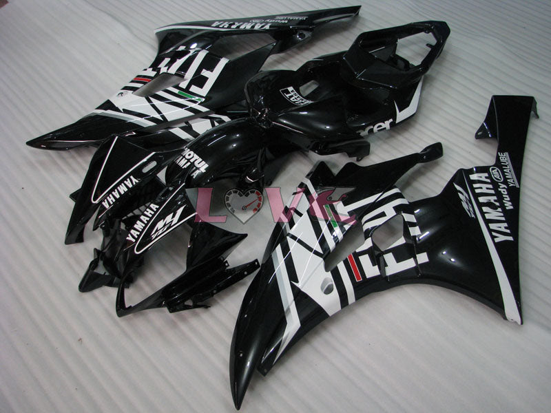 FIAT - White Black Fairings and Bodywork For 2006-2007 YZF-R6 #LF3477