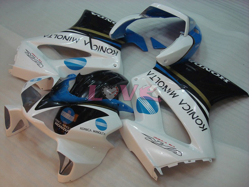 Konica Minolta - White Black Fairings and Bodywork For 2002-2013 VFR800 #LF5114