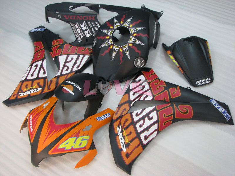 Rossi - Orange Black Fairings and Bodywork For 2008-2011 CBR1000RR #LF4339