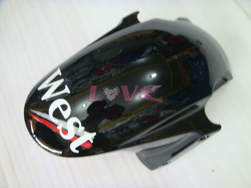 West - White Black Fairings and Bodywork For 2003-2004 CBR600RR #LF4449