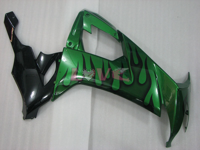 Flame - Green Black Fairings and Bodywork For 2008-2010 NINJA ZX-10R #LF3259