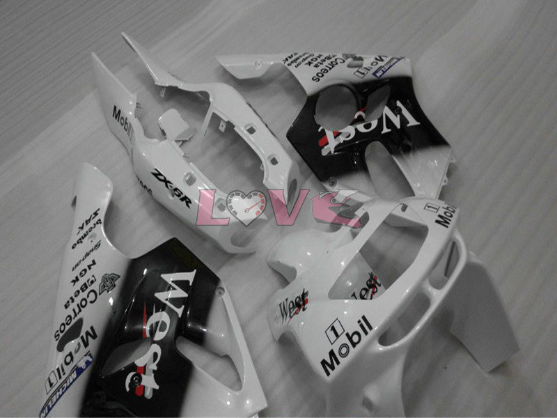 West - White Black Fairings and Bodywork For 1994-1997 NINJA ZX-6R #LF4950