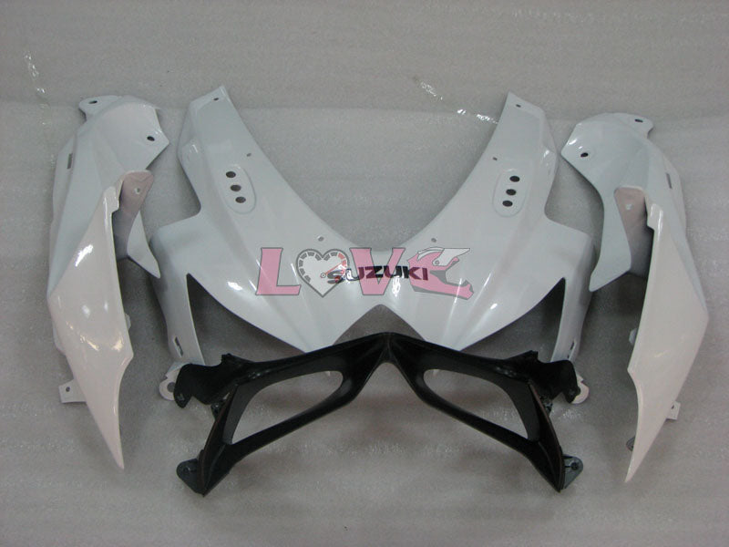 Factory Style - White Black Fairings and Bodywork For 2008-2010 GSX-R600 #LF3952