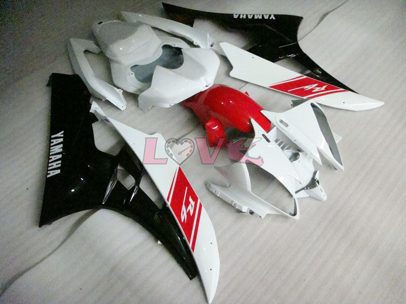 Factory Style - Red White Black Fairings and Bodywork For 2006-2007 YZF-R6 #LF3482