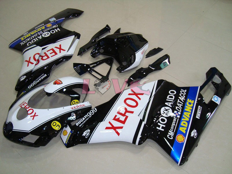 Xerox - White Black Fairings and Bodywork For 2005-2006 999 #LF5486