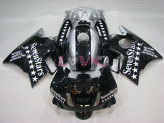 SevenStars - Black Silver Fairings and Bodywork For 1991-1994 CBR600F2 #LF4536