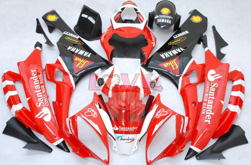 Santander - Red Black Fairings and Bodywork For 2006-2007 YZF-R6 #LF6878