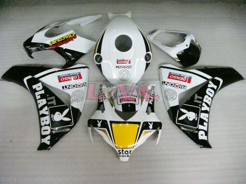 PlayBoy - White Black Fairings and Bodywork For 2008-2011 CBR1000RR #LF7113