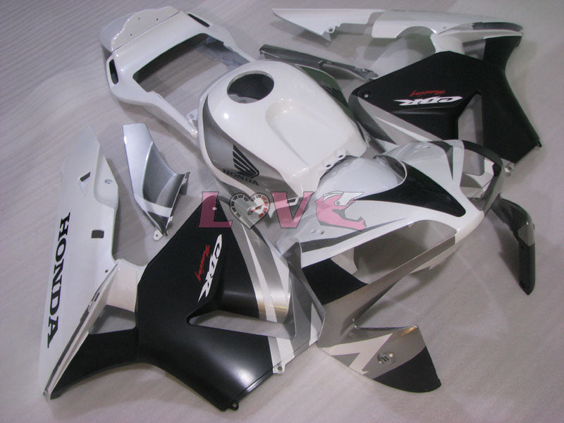 Factory Style - White Black Fairings and Bodywork For 2003-2004 CBR600RR #LF4461