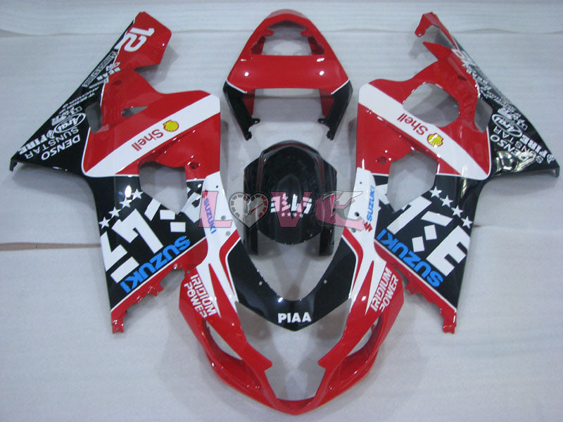 RK - Red Black Fairings and Bodywork For 2004-2005 GSX-R600 #LF4118