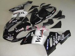 West - White Black Fairings and Bodywork For 2005-2006 NINJA ZX-6R #LF5968
