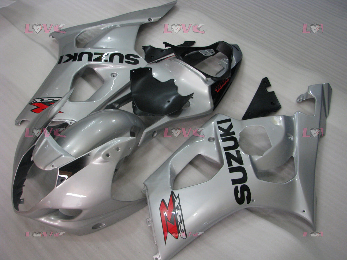 Factory Style - Black Silver Fairings and Bodywork For 2003-2004 GSX-R1000 #LF5960