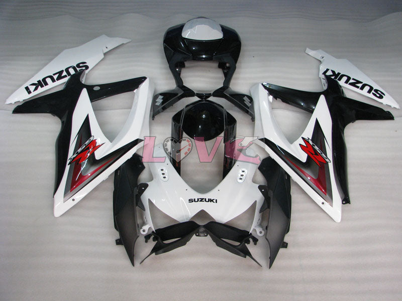 Factory Style - White Black Fairings and Bodywork For 2008-2010 GSX-R750 #LF3920