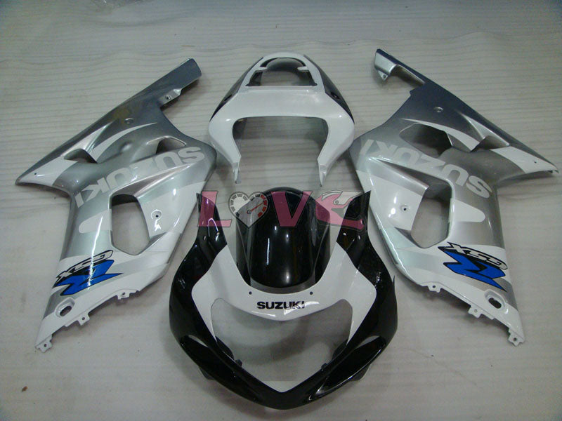 Factory Style - White Black Silver Fairings and Bodywork For 2000-2003 GSX-R750 #LF4199
