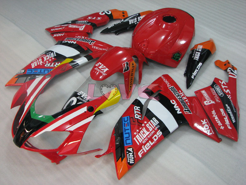 Customize - Red Fairings and Bodywork For 2004-2009 RS125 #LF3080
