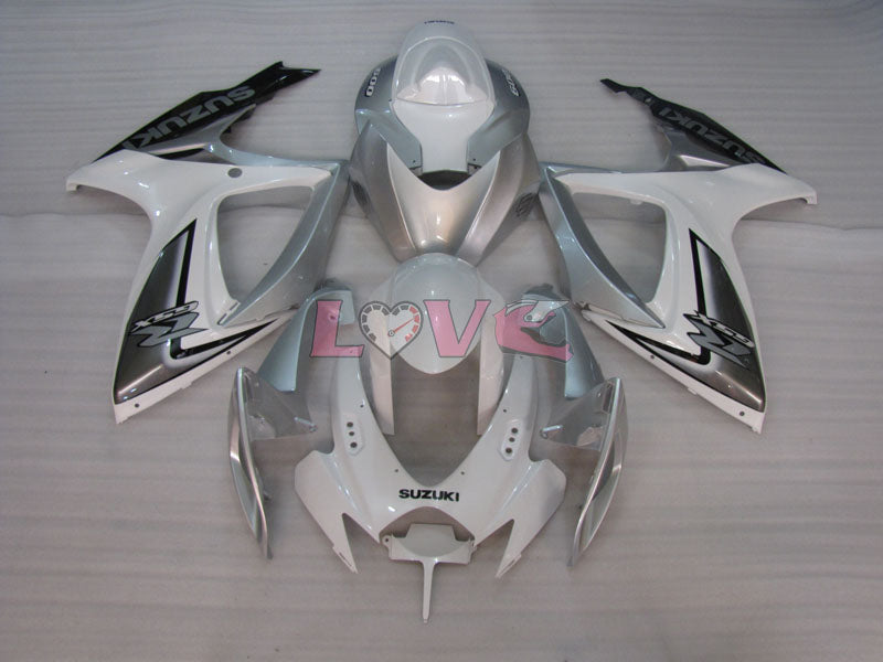 Factory Style - White Silver Fairings and Bodywork For 2006-2007 GSX-R600 #LF4037
