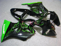 Flame - Green Black Fairings and Bodywork For 2000-2002 NINJA ZX-6R #LF3334