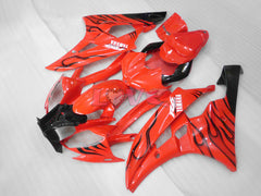 Flame - Red Black Fairings and Bodywork For 2006-2007 YZF-R6 #LF3481