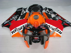 Repsol - Orange Black Fairings and Bodywork For 2003-2004 CBR600RR #LF4447