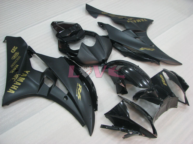 Factory Style - Black Matte Fairings and Bodywork For 2006-2007 YZF-R6 #LF3437