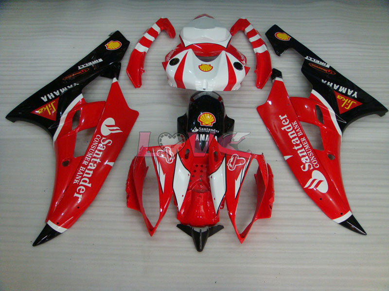 Santander - Red Black Fairings and Bodywork For 2006-2007 YZF-R6 #LF6877