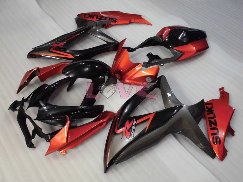 Factory Style - Orange Black Fairings and Bodywork For 2008-2010 GSX-R600 #LF6211