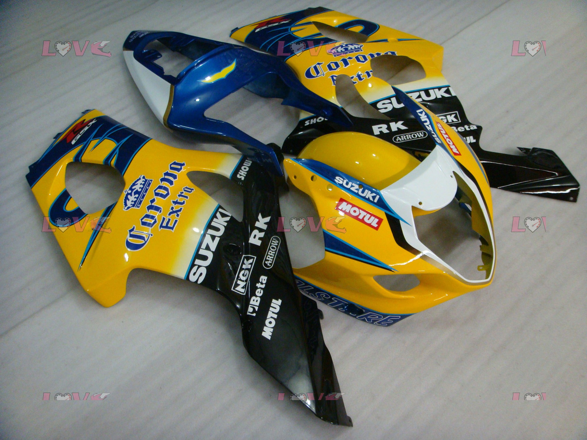 Corona - Yellow Black Fairings and Bodywork For 2003-2004 GSX-R1000 #LF6049
