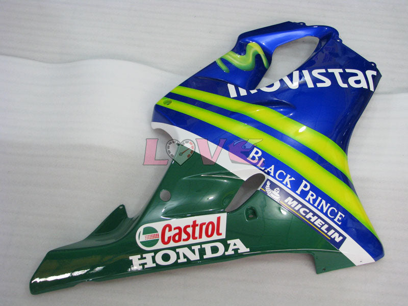 Castrol - Yellow Blue Fairings and Bodywork For 2001-2003 CBR600F4i #LF7659