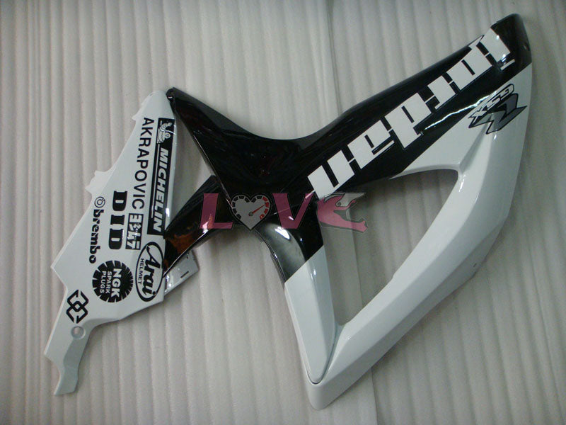 Jordan - White Black Fairings and Bodywork For 2008-2010 GSX-R600 #LF3968