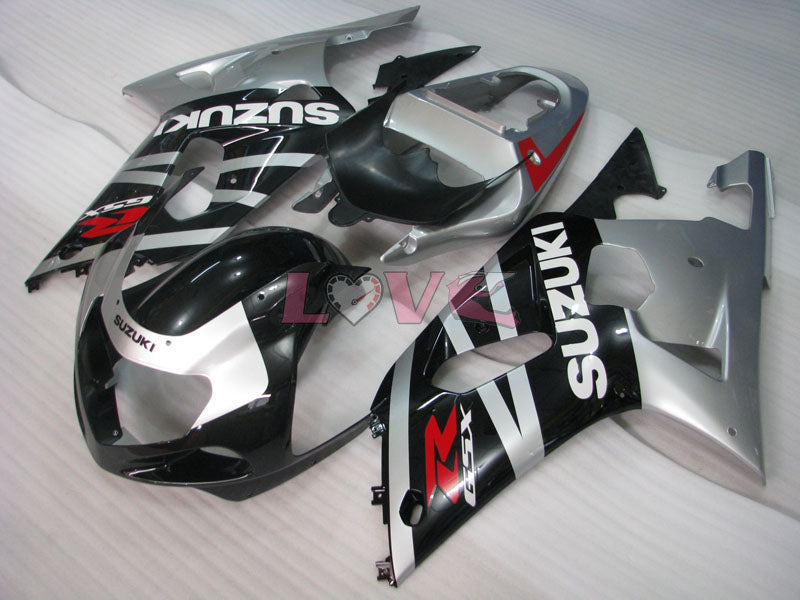 Factory Style - Black Silver Fairings and Bodywork For 2000-2002 GSX-R1000 #LF6074