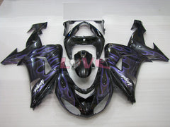 Flame - Purple Black Fairings and Bodywork For 2006-2007 NINJA ZX-10R #LF3263