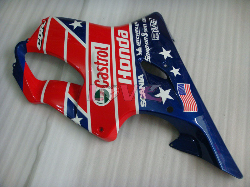 Castrol - Red Blue Fairings and Bodywork For 2004-2007 CBR600F4i #LF4506