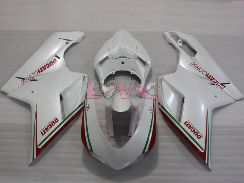 Factory Style - Red White Fairings and Bodywork For 2009-2011 1198 #LF3116