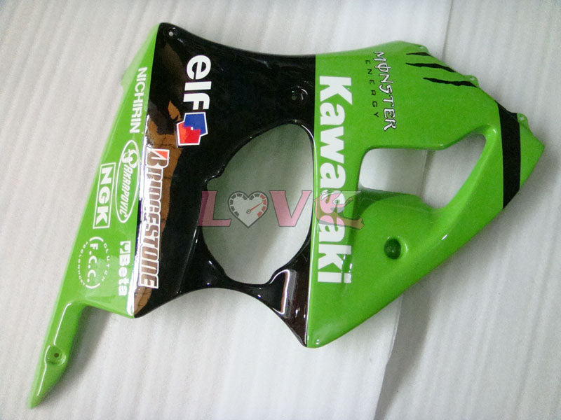 Nakano - Green Black Fairings and Bodywork For 2000-2002 NINJA ZX-6R #LF6130