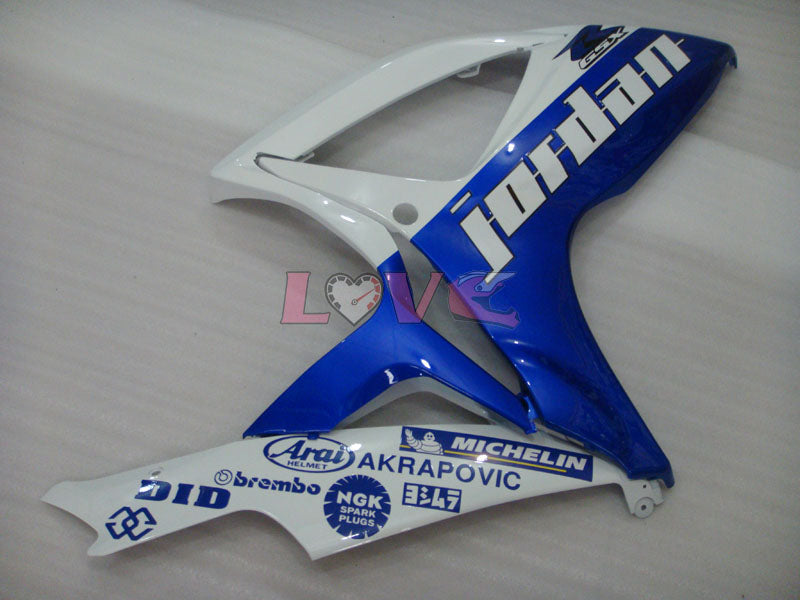 Jordan - Blue White Fairings and Bodywork For 2006-2007 GSX-R750 #LF6537
