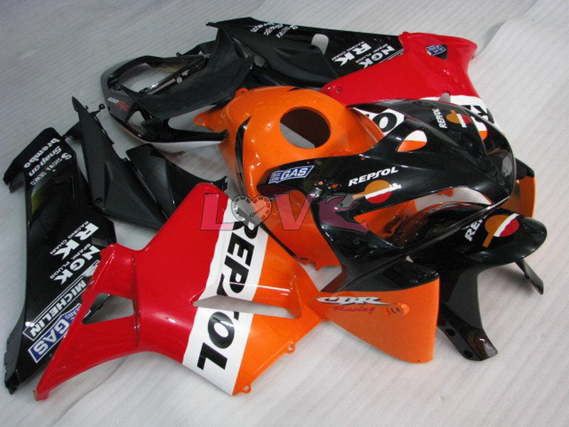 MICHELIN RK Repsol - Orange Black Fairings and Bodywork For 2005-2006 CBR600RR #LF7495