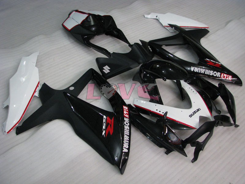 YOSHIMURA - White Black Fairings and Bodywork For 2008-2010 GSX-R600 #LF3966