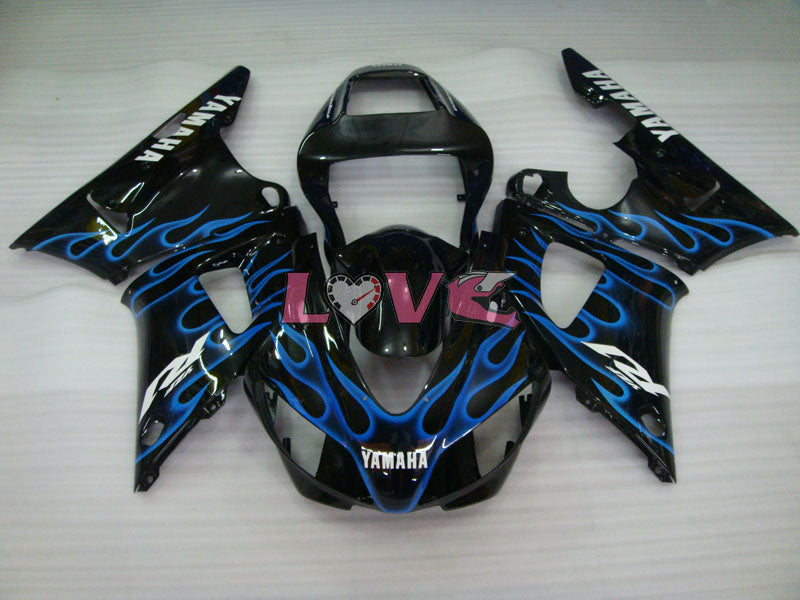 Flame - Blue Black Fairings and Bodywork For 1998-1999 YZF-R1 #LF7089
