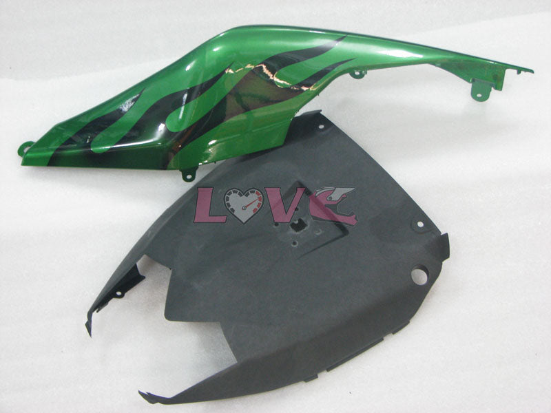 Flame - Green Black Fairings and Bodywork For 2008-2010 NINJA ZX-10R #LF3259