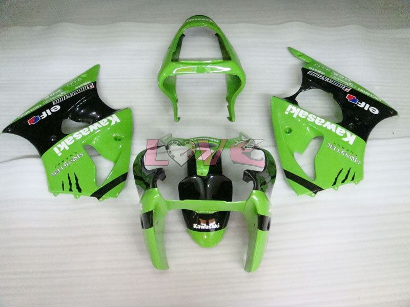 Nakano - Green Black Fairings and Bodywork For 2000-2002 NINJA ZX-6R #LF6130